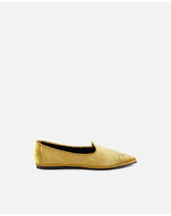 Бархатные балетки для девочек в венецианском стиле, золотой Eli 1957