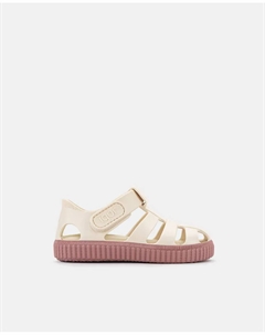 Сандалии для девочек с матовой отделкой и клейкой застежкой, цвет Nude Igor