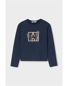 Детская футболка с длинными рукавами, темно-синий Mayoral