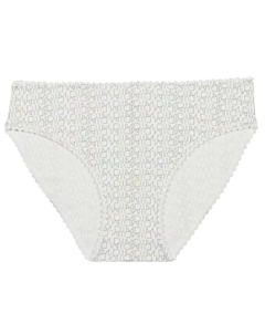 Трусики из микрофибры для девочек с монограммным принтом, белый Dim