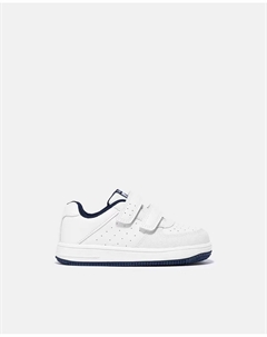 Детские белые низкие кроссовки в форме шлема с двойной клейкой застежкой, темно-синий Conguitos