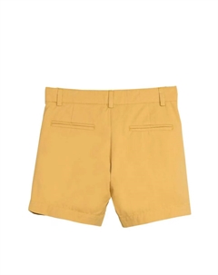Однотонные шорты-бермуды для мальчика с карманами, горчичный Dadati