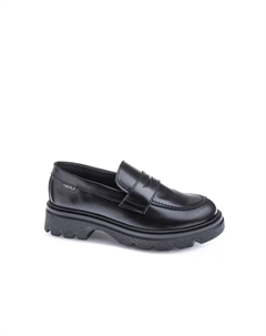 Кожаные мокасины Paola для девочек, черный Pablosky