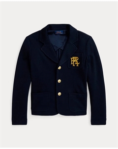 Темно-синий пиджак для девочки с ПРЛ, темно-синий Polo ralph lauren