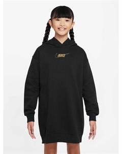 Платье G NSW CLUB FLC HDY DRSS SHNE, черный Nike