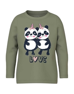 Блуза NMFVEEN LS TOP O1, зеленый Name it