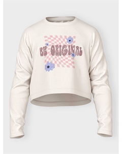 Блуза NKFVILMA LS CROP TOP, белый Name it