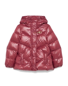 Kids пуховик с капюшоном, красный Fay