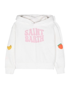 Kids худи с логотипом, нейтральный цвет Mc2 saint barth