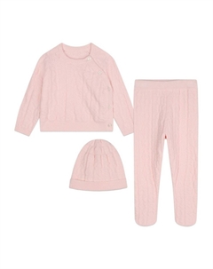 Kids комплект из органического хлопка фактурной вязки, розовый Michael kors