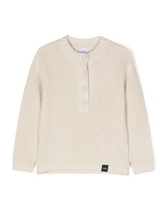 Kids джемпер с логотипом, белый Aspesi