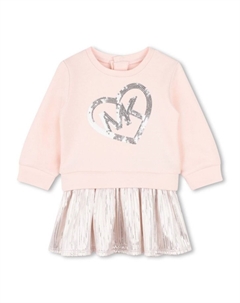 Kids платье с вышитым логотипом, розовый Michael kors
