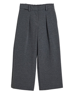 Kids брюки из плиссированного джерси, серый Brunello cucinelli