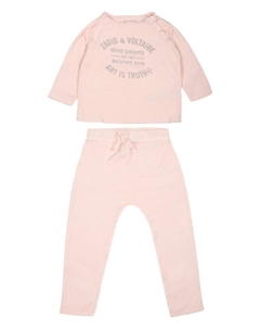 Kids спортивный костюм с логотипом, розовый Zadig&voltaire