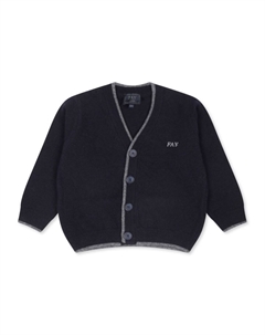 Kids кардиган с вышитым логотипом, синий Fay