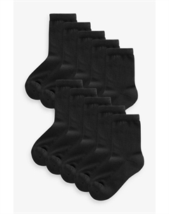 Комплект из 10 пар носков с высоким содержанием хлопка и мягкой подошвой, черный Next