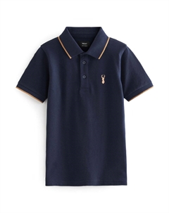 Рубашка-поло SHORT SLEEVE POLO SHIRT, цвет navy blue tipped Next