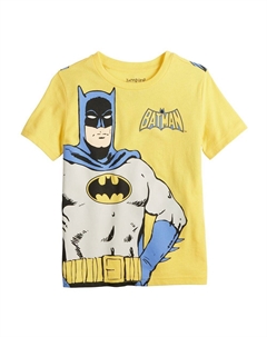 Футболка с короткими рукавами и рисунком Бэтмена для мальчиков 4–12 лет, желтый Jumping beans