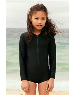 Купальник с шортами и длинными рукавами, черный Next