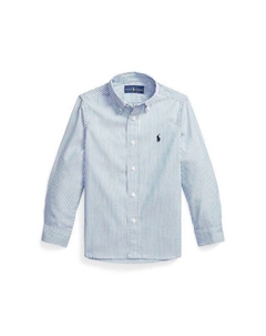 Детская хлопковая рубашка, синий Polo ralph lauren