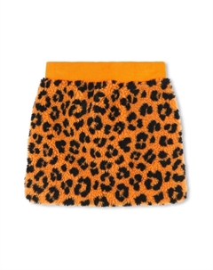 Юбка из шерпы с леопардовым принтом, оранжевый Kenzo kids