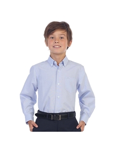 Детская оксфордская классическая рубашка с длинными рукавами, цвет Light Blue Gioberti