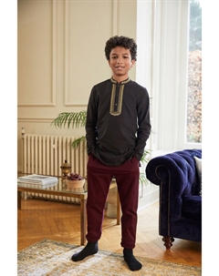 Вышитая туника для мальчика, черный Next