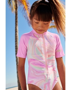 Купальник с короткими рукавами, розовый Next