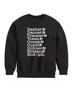 Флисовый топ с рисунком «Рождественские имена оленей» для мальчиков 8–20 лет Licensed character