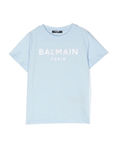 Kids футболка с логотипом, синий Balmain