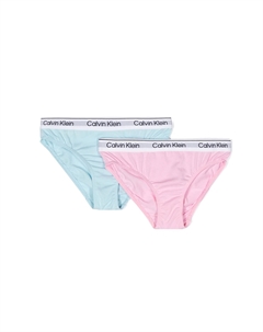 2 упаковки трусов slip per bambine 2 pezzi, розовый Calvin klein