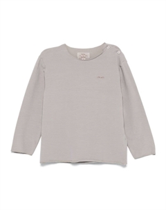 Футболка с вышитым логотипом, серый Teddy & minou