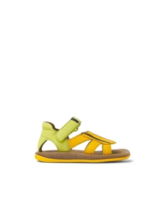 Детские кожаные сандалии с застежкой-липучкой, оранжевый Camper