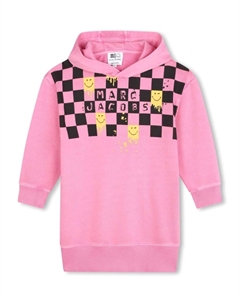 Kids платье-худи в клетку, розовый Marc jacobs