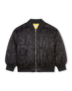 Kids куртка-бомбер с логотипом и жаккардом, черный Marc jacobs