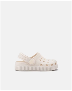 Детские сабо со съемной удобной стелькой и ремешком на пятке, бежевый Igor