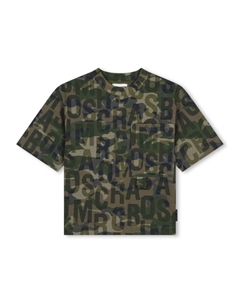 Kids футболка с камуфляжным принтом, зеленый Marc jacobs