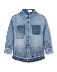Kids джинсовая рубашка в технике пэчворк, синий Marc jacobs