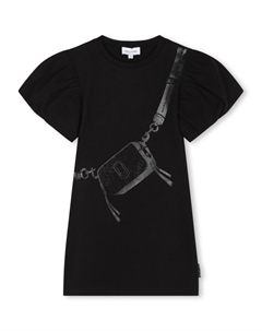 Kids платье из набивного хлопка, черный Marc jacobs