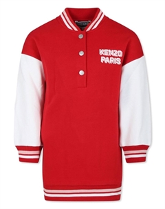 Платье-свитер с логотипом, красный Kenzo kids