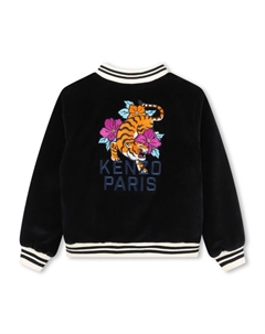 Бомбер с вышивкой, черный Kenzo kids