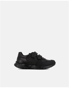 Черные кожаные туфли для мальчиков с усиленным носком и застежкой-липучкой, черный Pablosky