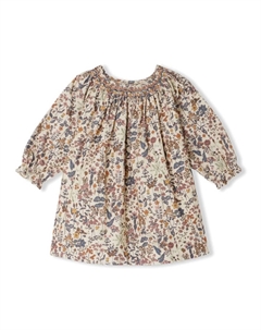 Платье с цветочным принтом, нейтральный цвет Bonpoint