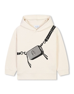 Kids толстовка с капюшоном и принтом Snapshot Bag, нейтральный цвет Marc jacobs
