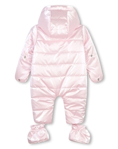 Kidswear комбинезон с капюшоном и логотипом, розовый Boss