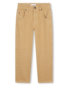 Kids брюки с нашивкой-логотипом, нейтральный цвет Marc jacobs