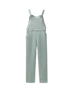 Комбинезон для девочки с рюшами и перекрещенными бретелями на спине, цвет Verde Agua Dadati