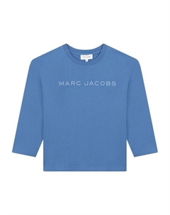 Kids футболка с логотипом и прорезиненным покрытием, синий Marc jacobs