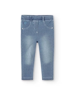 Черные плюшевые джинсовые брюки для девочки, светло-голубой Boboli