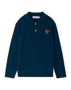 Шерстяная рубашка поло Darius, синий Bonpoint